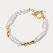 Golden Baroque Pearl Bracelet