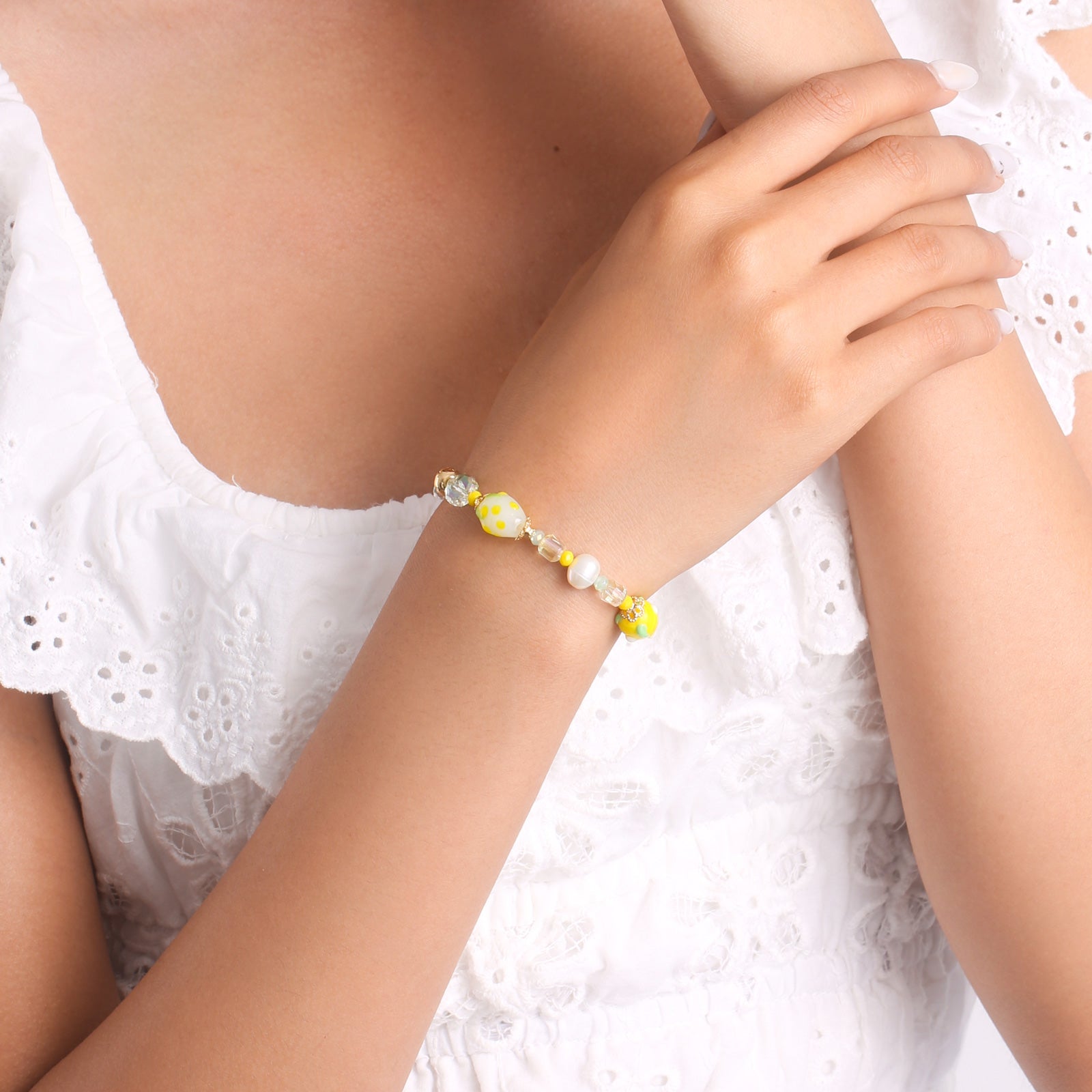 Raspberry Beaded Bracelet