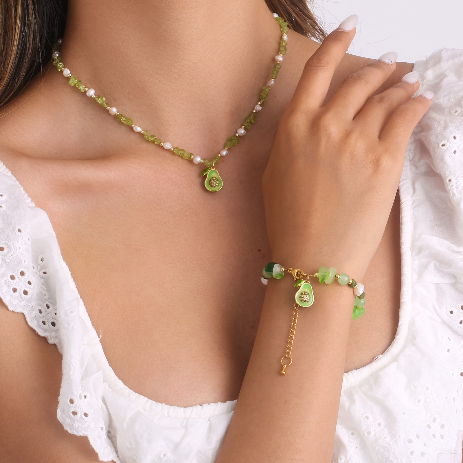 Pearl Avocado Bracelet