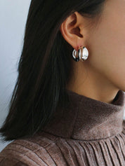 Metallic Hoop Earrings