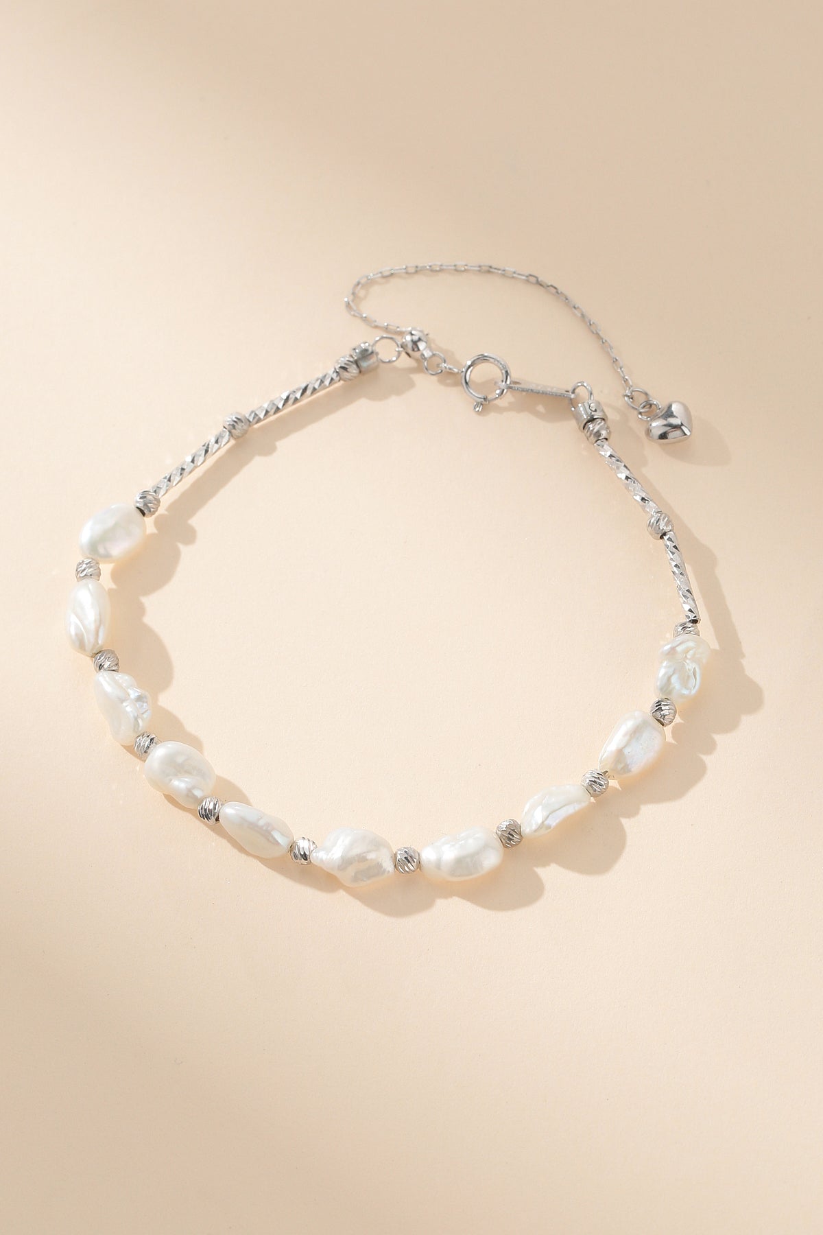 Freshwater Keshi Pearl Necklace and Bracelet Set