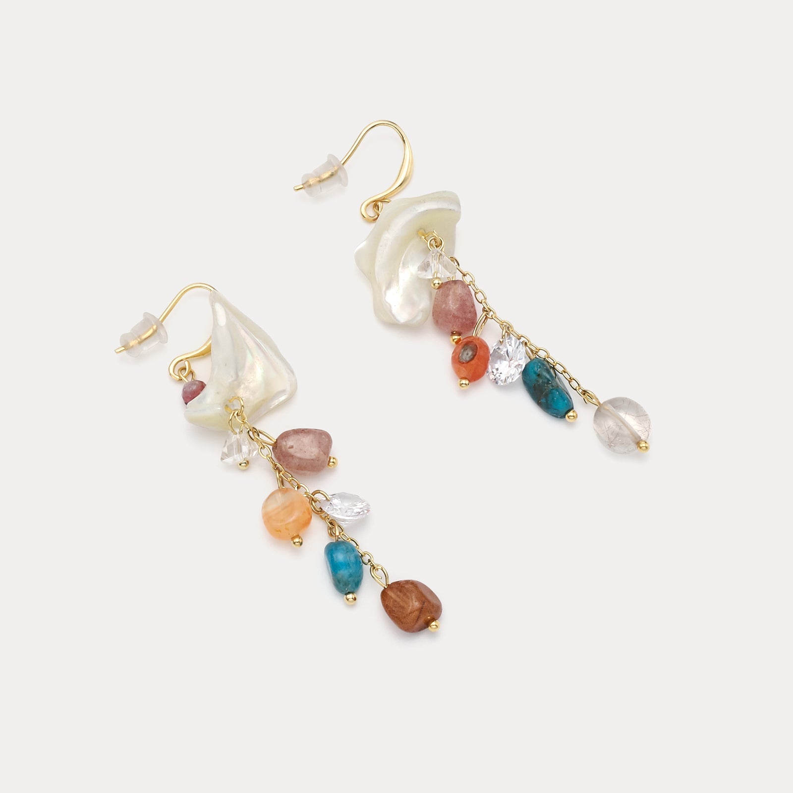 Shell Drop Beaded Earrings