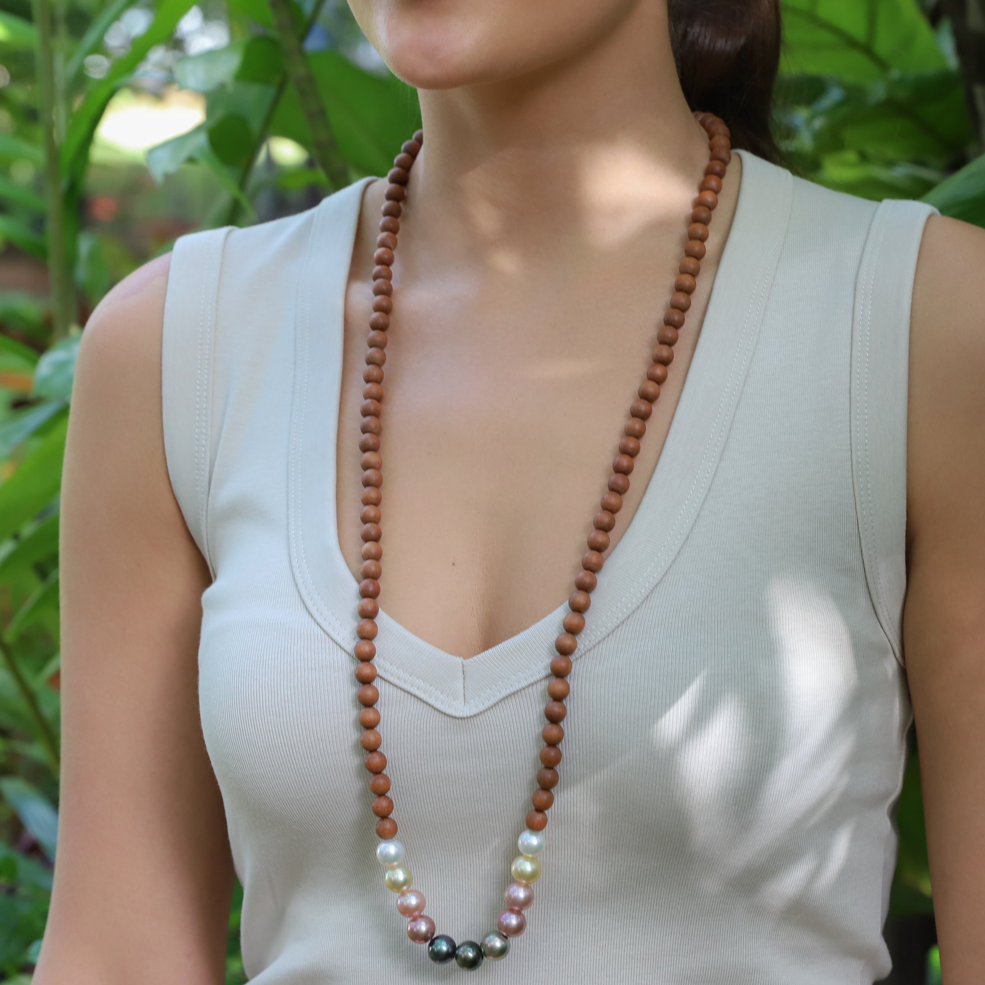 Anuenue Sandalwood Pearl Necklace