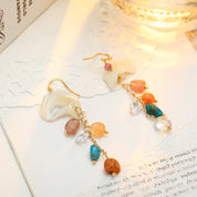 Shell Drop Beaded Earrings