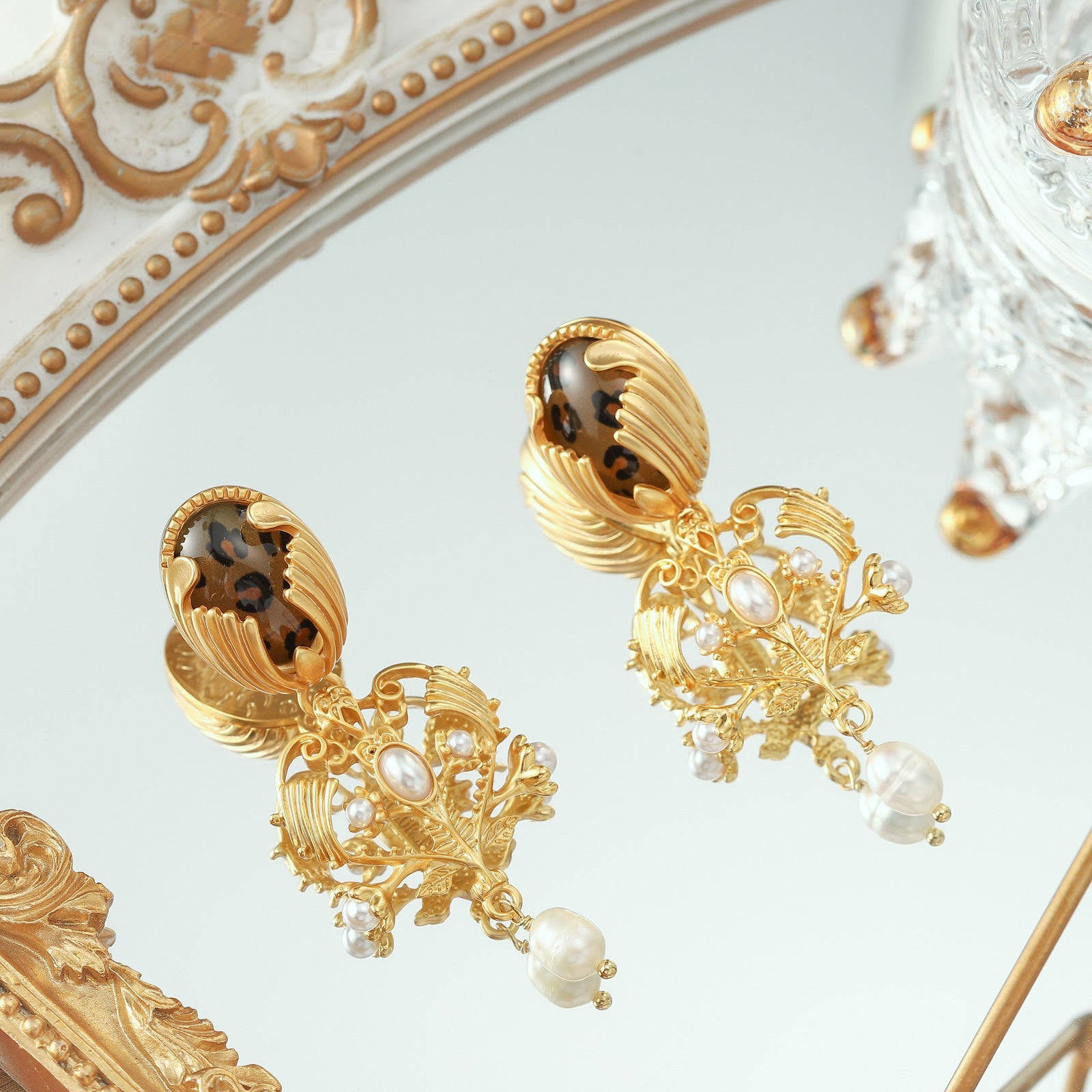 Baroque Chandelier Pearl Earrings