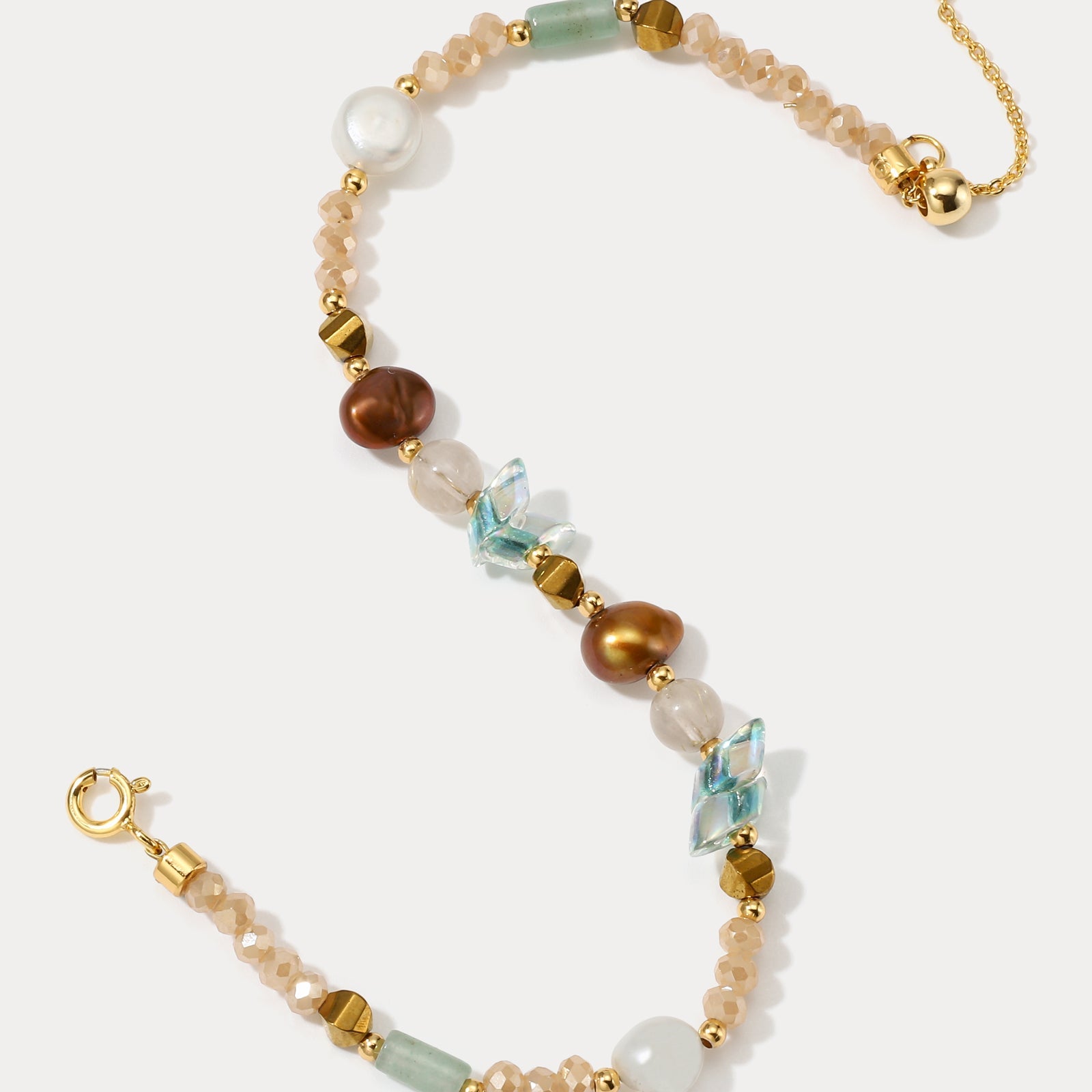 Colorful Natural Stone Beaded Bracelet