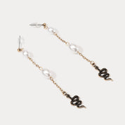 Snake Pearl Drop Earrings