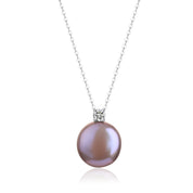 Sasha Coin Baroque Pearl Pendant Necklace