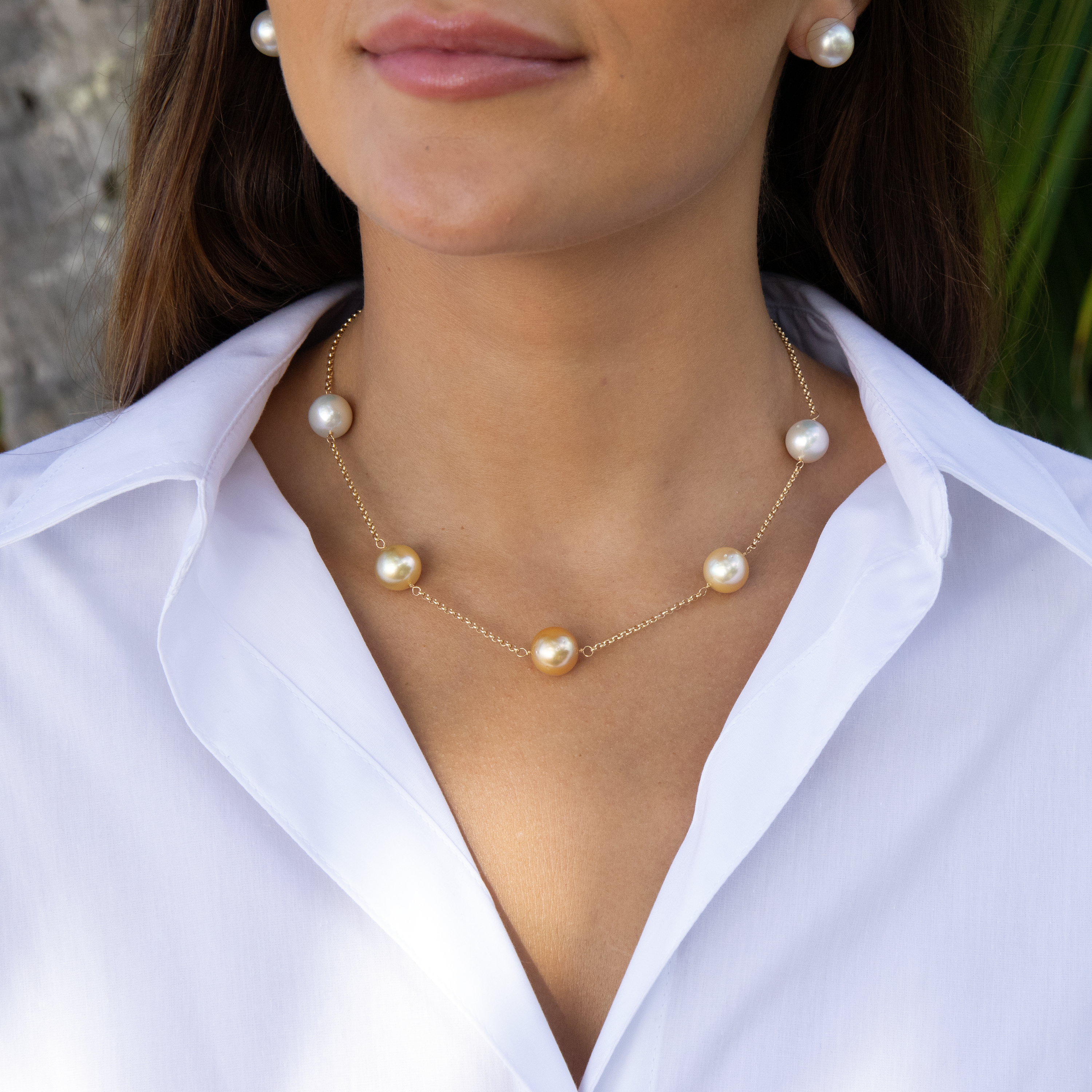 Melinda Ombré Golden South Sea Pearl Necklace