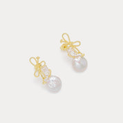 Pearl Bow Earrings