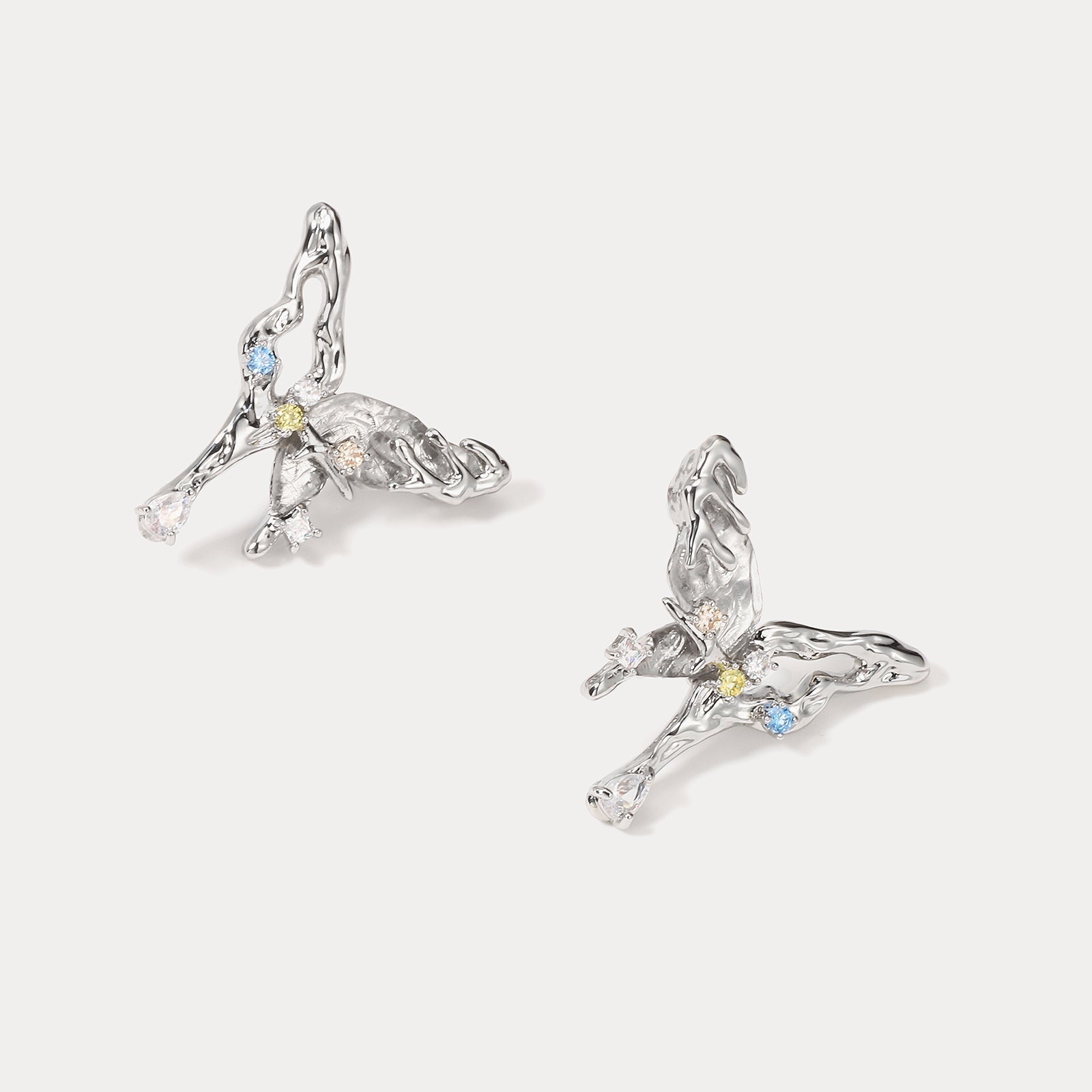 Melting Aurora Butterfly Earrings