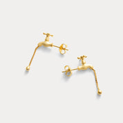 Gold Water Faucet Earrings