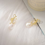 Pearl Bow Earrings