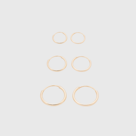 14k Gold Infinity Hoop Earrings