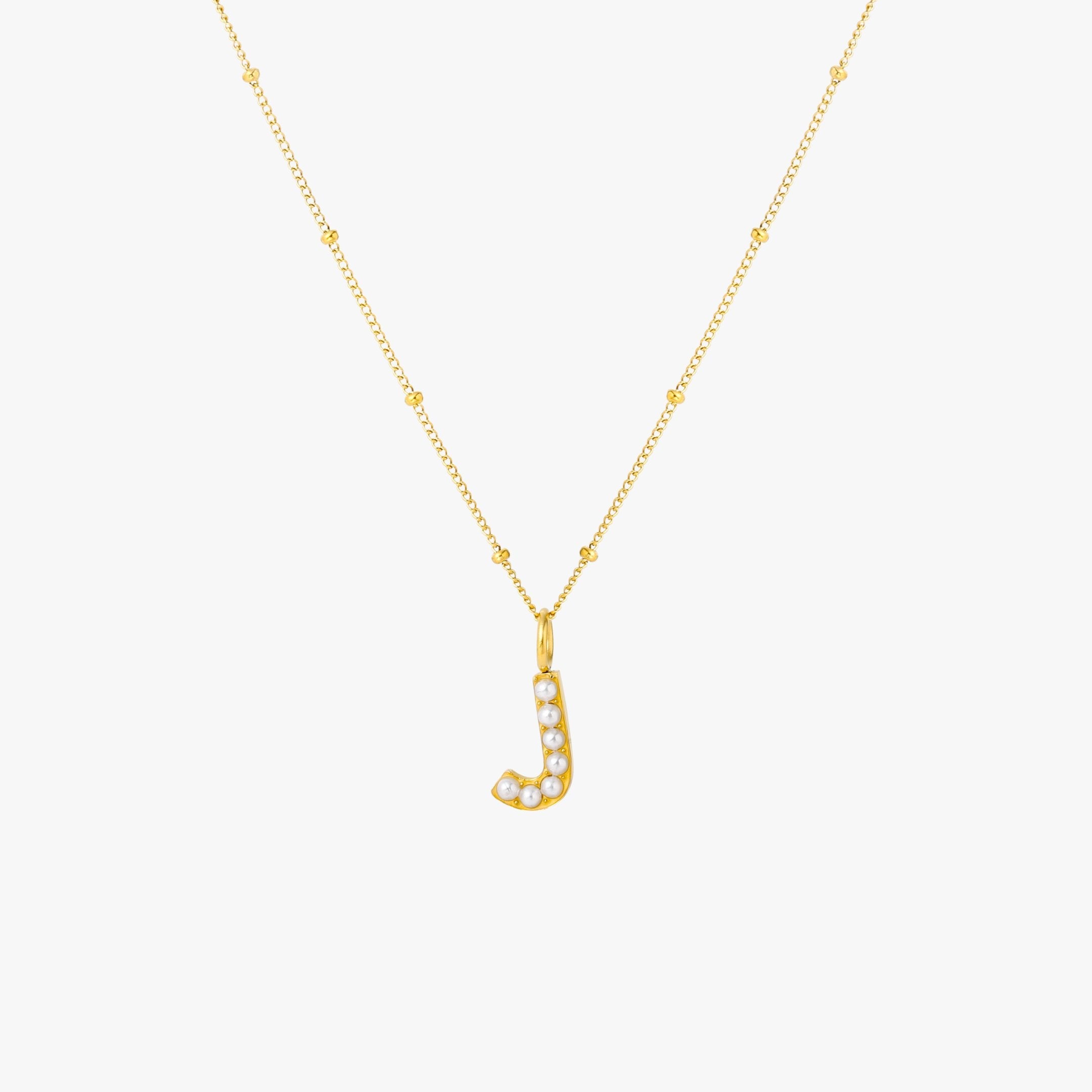 Pearl Initial Necklace