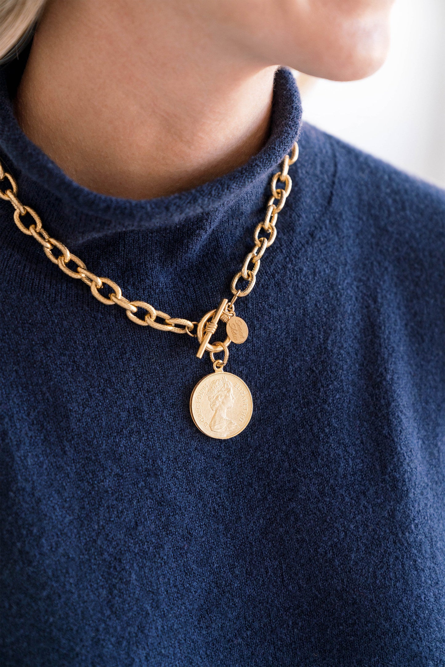 Coin Necklace Inspired by Queen Elizabeth