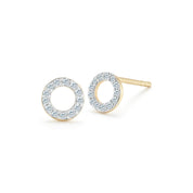 *14kt Yellow Gold Mini Diamond Circle Stud