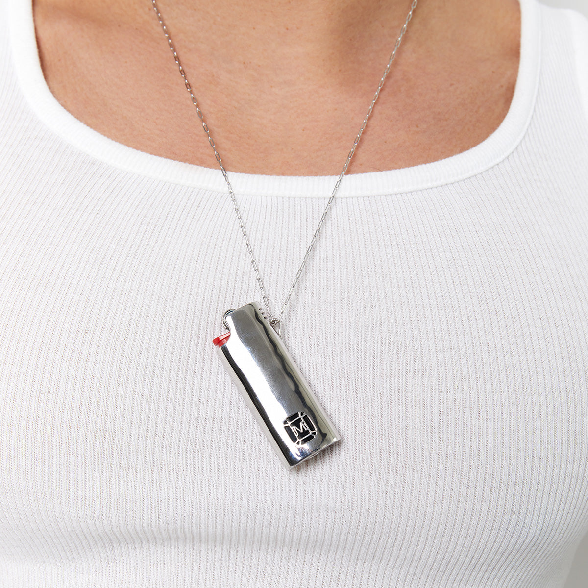 Silver Lighter Holder Necklace