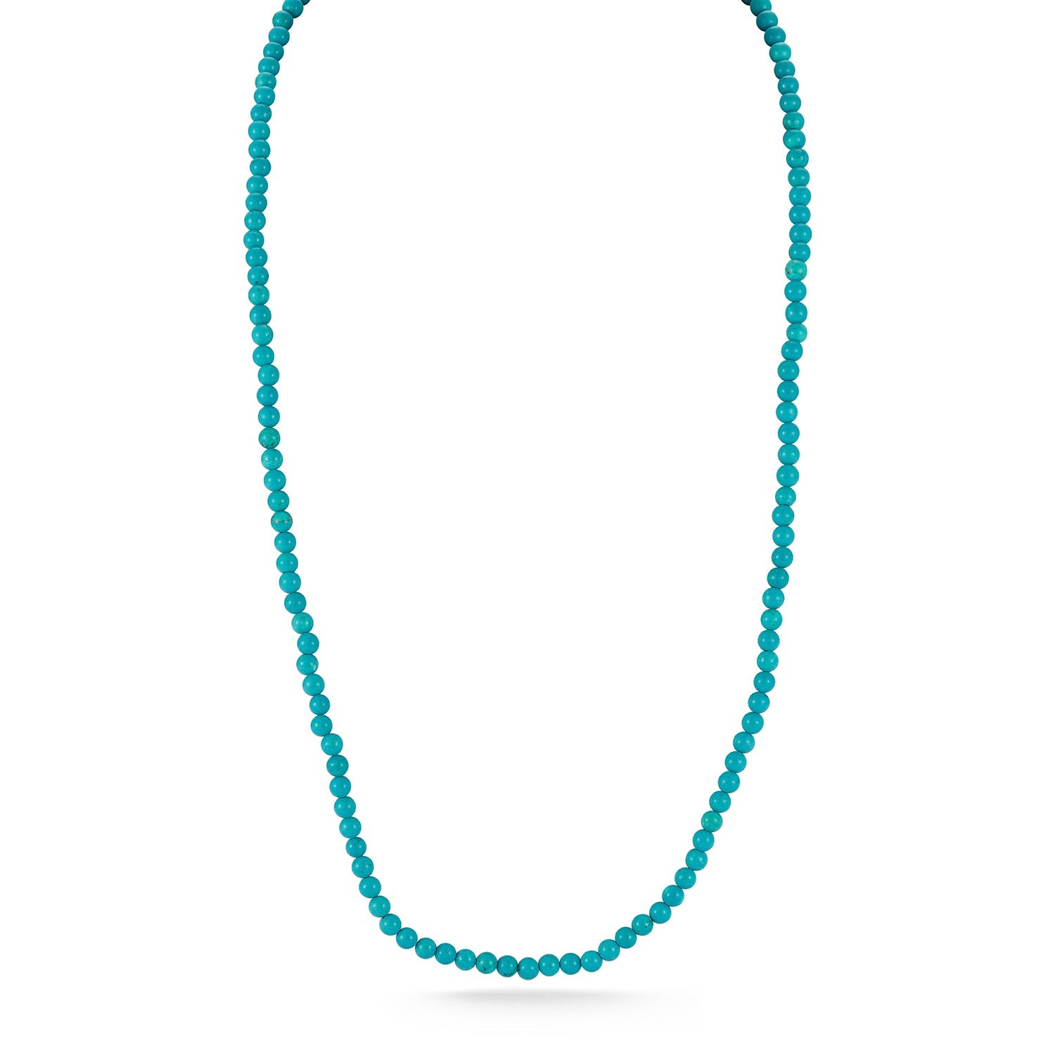 14kt Turquoise Beaded Necklace 22"