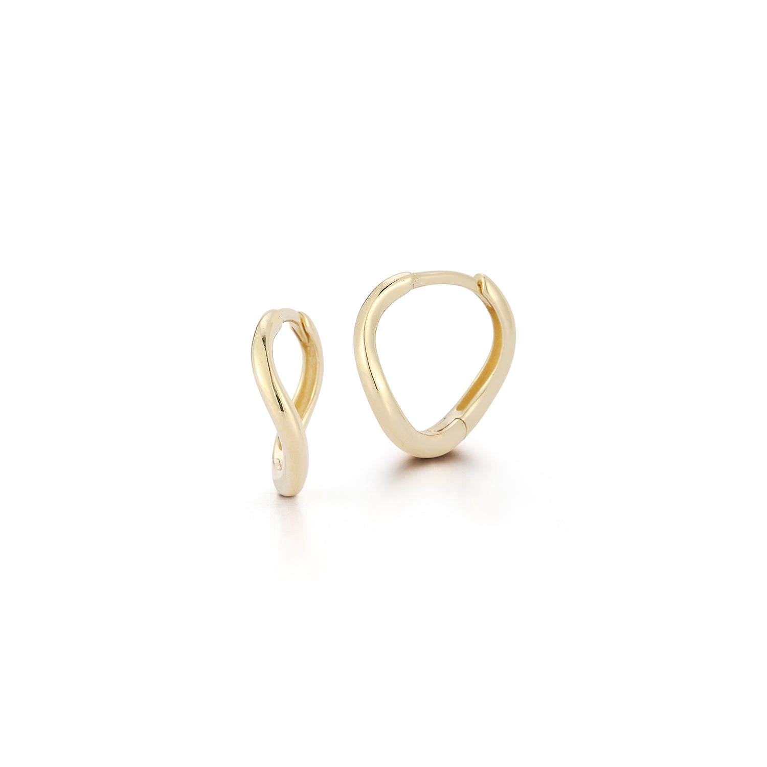 14kt Gold Wave Huggies