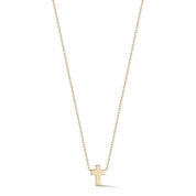 14kt Mini Suspended Cross Necklace