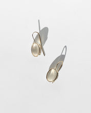 14K Moonstone Floating Drop Earrings