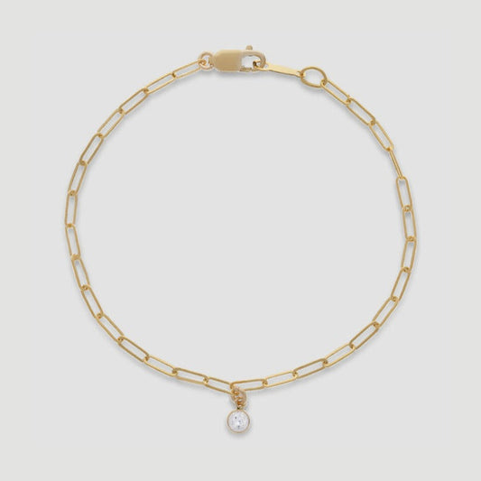 14k Birthstone Charm Bracelet for Women