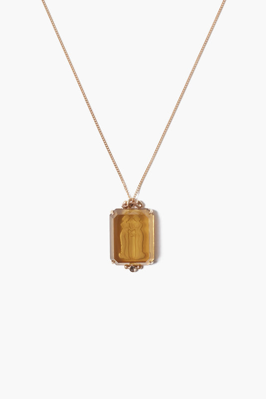 Gold Gemini Zodiac Pendant Necklace