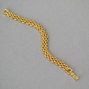 Wide Gold Watch Chain Bracelet