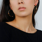 Onyx Hoop Earrings