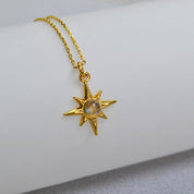 Labradorite Stone Star Pendant Necklace