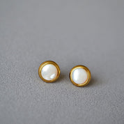 Round Mother of Pearl Earrings