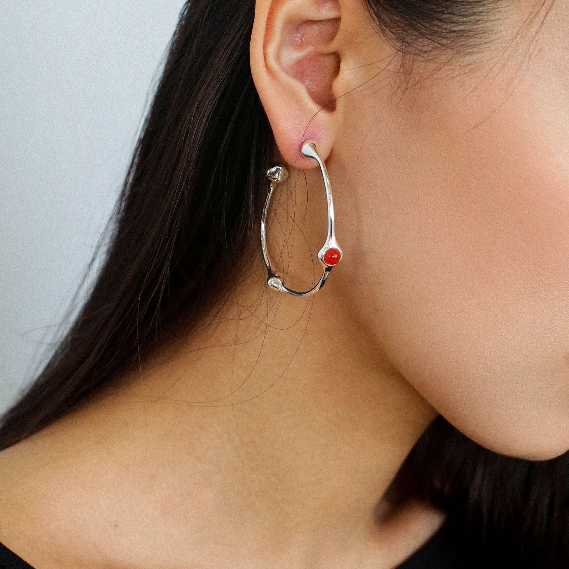 Onyx Hoop Earrings