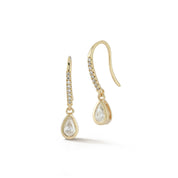 *14kt Pear Diamond Drop Earrings