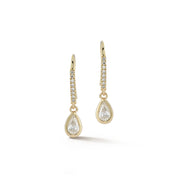 *14kt Pear Diamond Drop Earrings