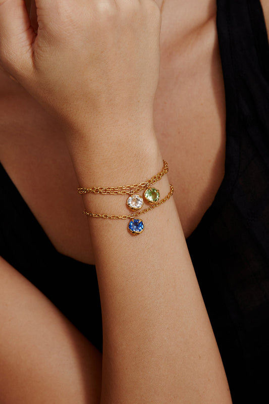 Diamond Crystal April Birthstone Bracelet for Women