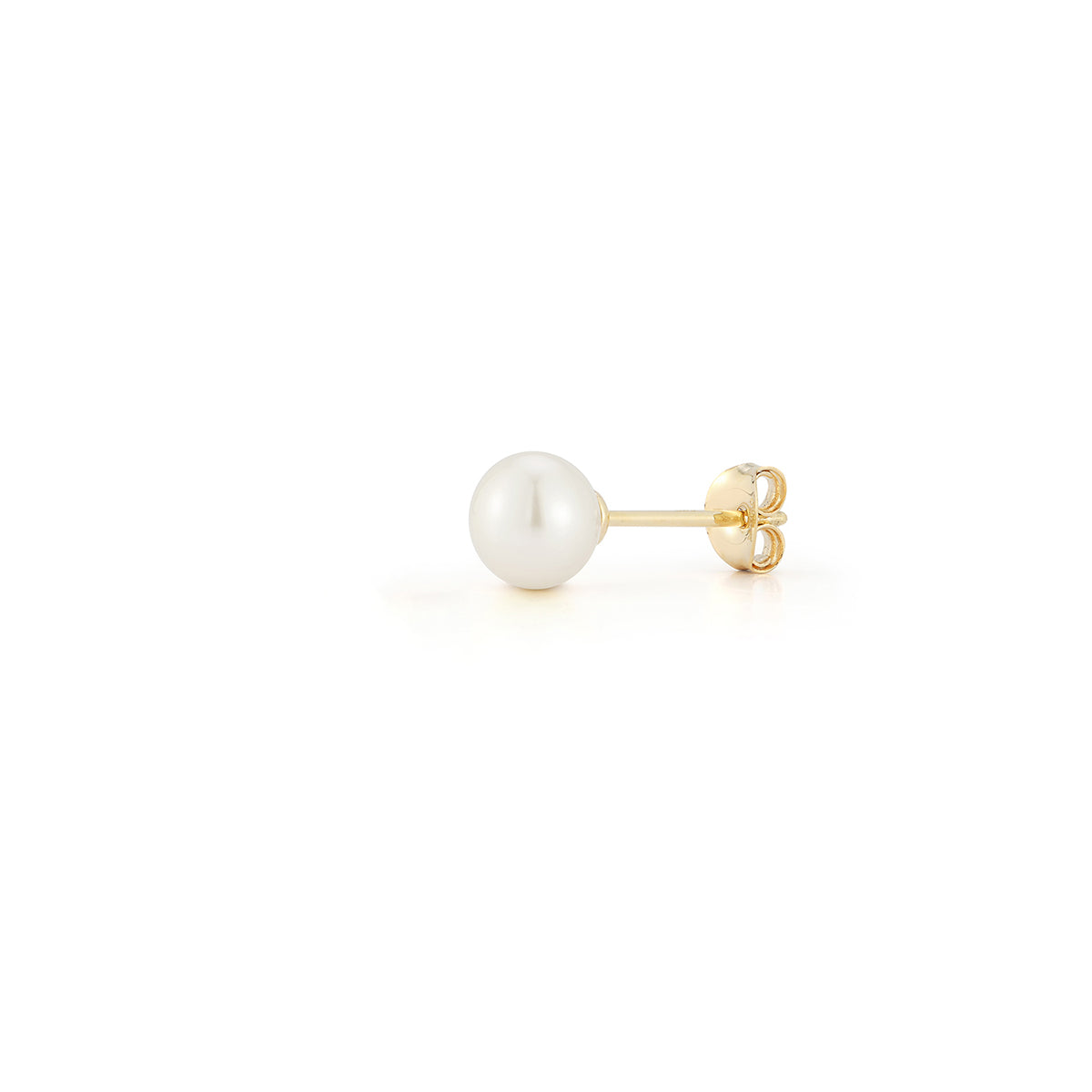 14kt Men's 6mm Pearl Stud