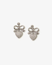 Petit Heart Drop Pavé Earrings