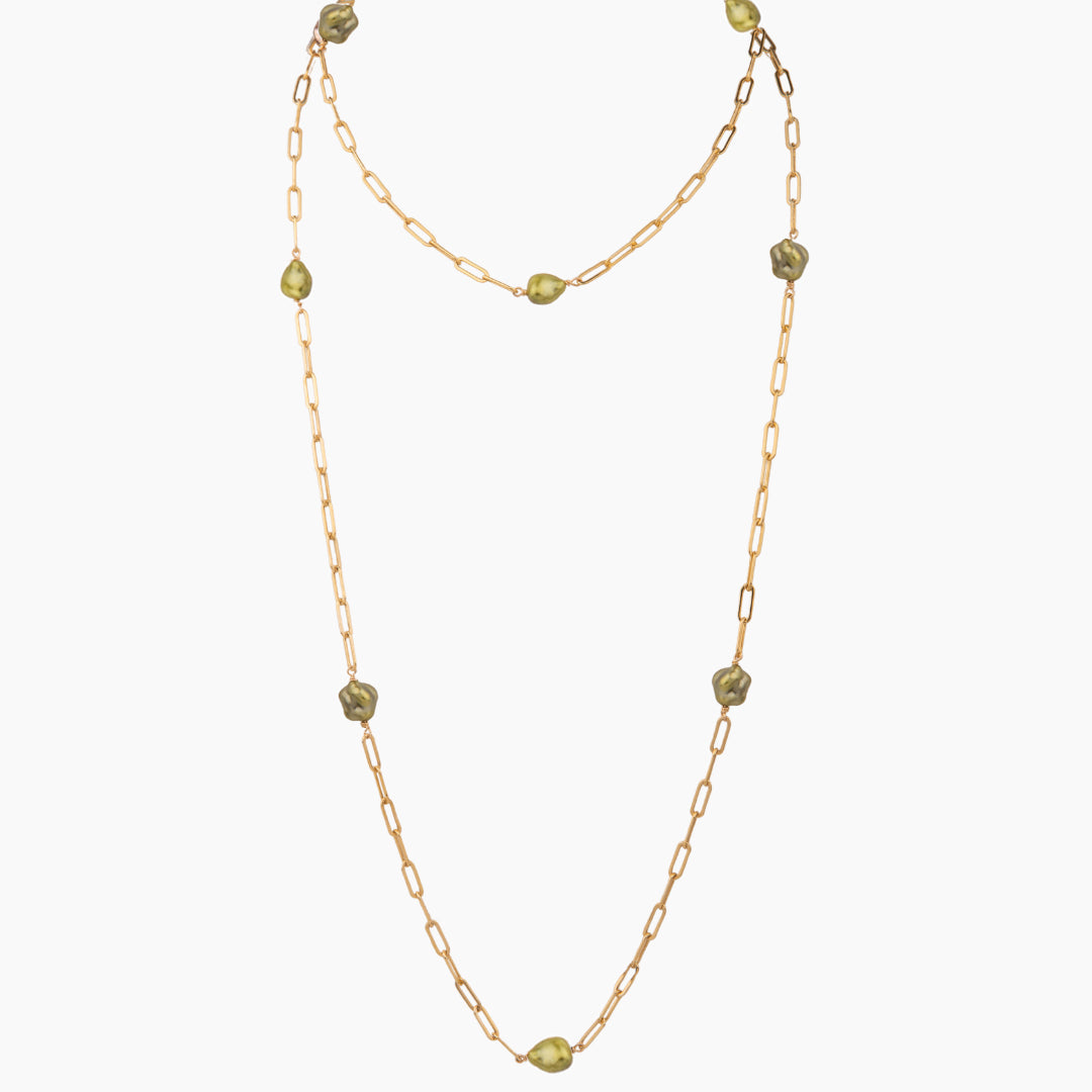 Michelle Pistachio Keshi Pearl Necklace