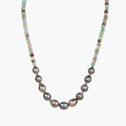 Mana Peruvian Opal Tahitian Pearl Necklace