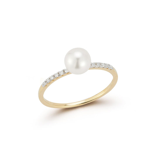 14kt Gold Pearl Sphere Ring