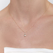 *14kt Round Diamond Necklace