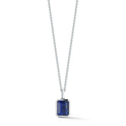 Emerald Cut Lapis Necklace