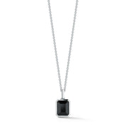 Emerald Cut Onyx Necklace