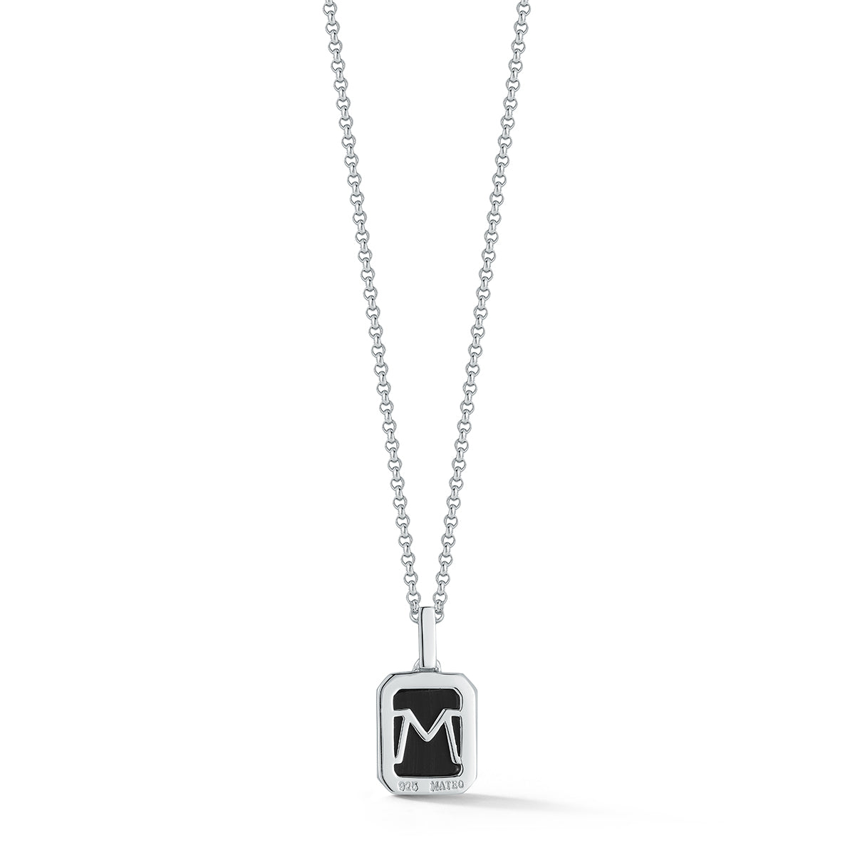 Emerald Cut Onyx Necklace