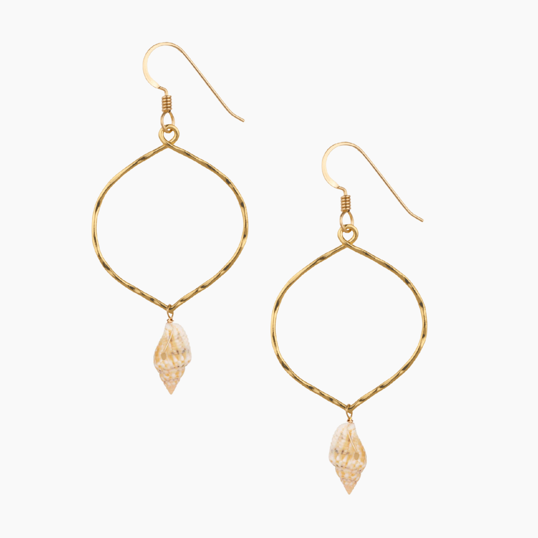 Lotus Shell Earrings