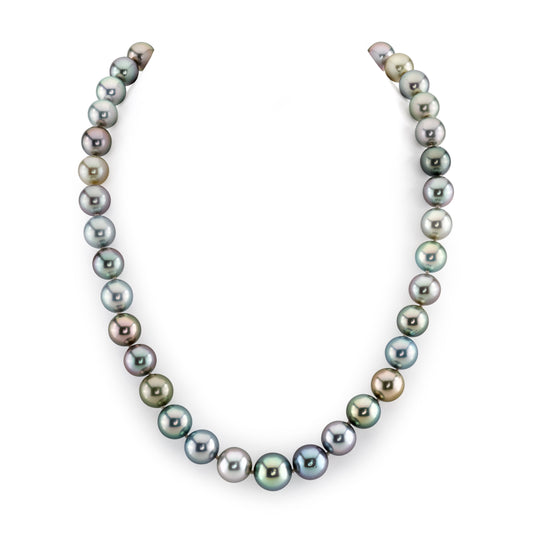 Multi-Color Tahitian Pearl Necklace 10 to 12mm