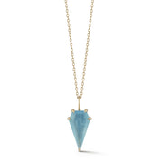 14kt Aquamarine Kite Necklace