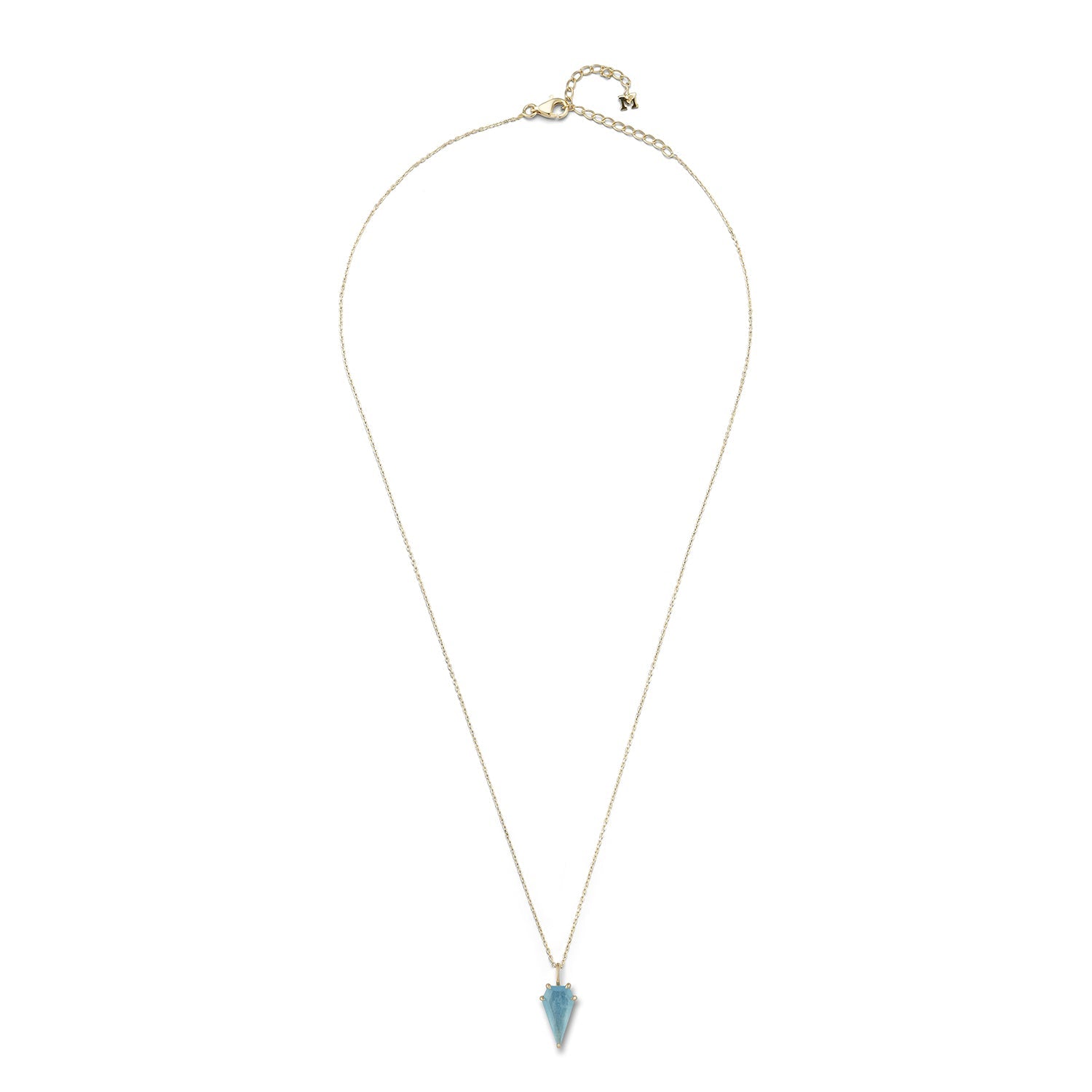 14kt Aquamarine Kite Necklace