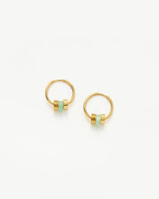 Abacus Beaded Small Charm Hoop Earrings | 18k Recycled Gold Vermeil on Recycled Sterling Silver